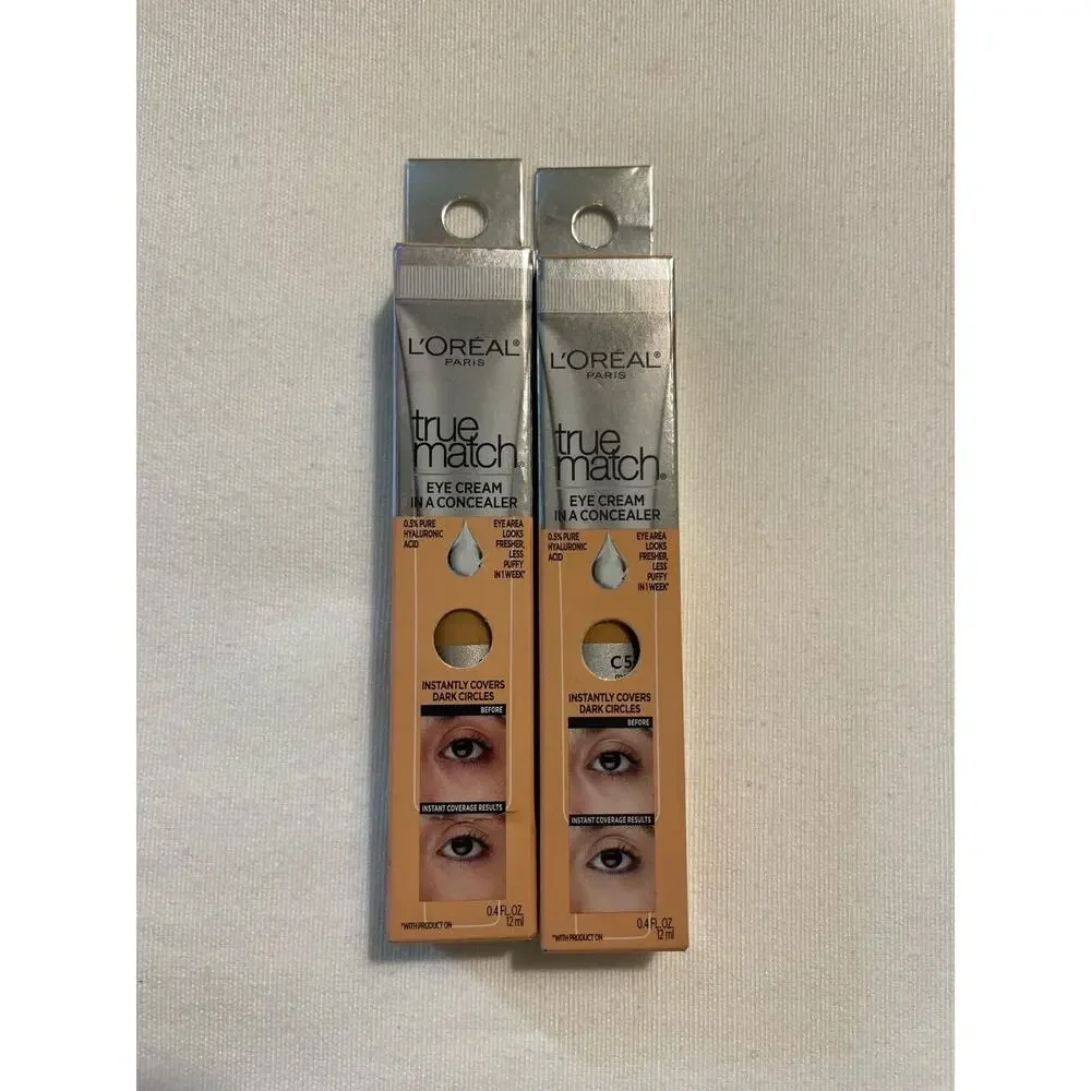 L'oreal True Match Eye Cream Concealer New In Package C5-6 Medium 2 Pack - Picture 1 of 2